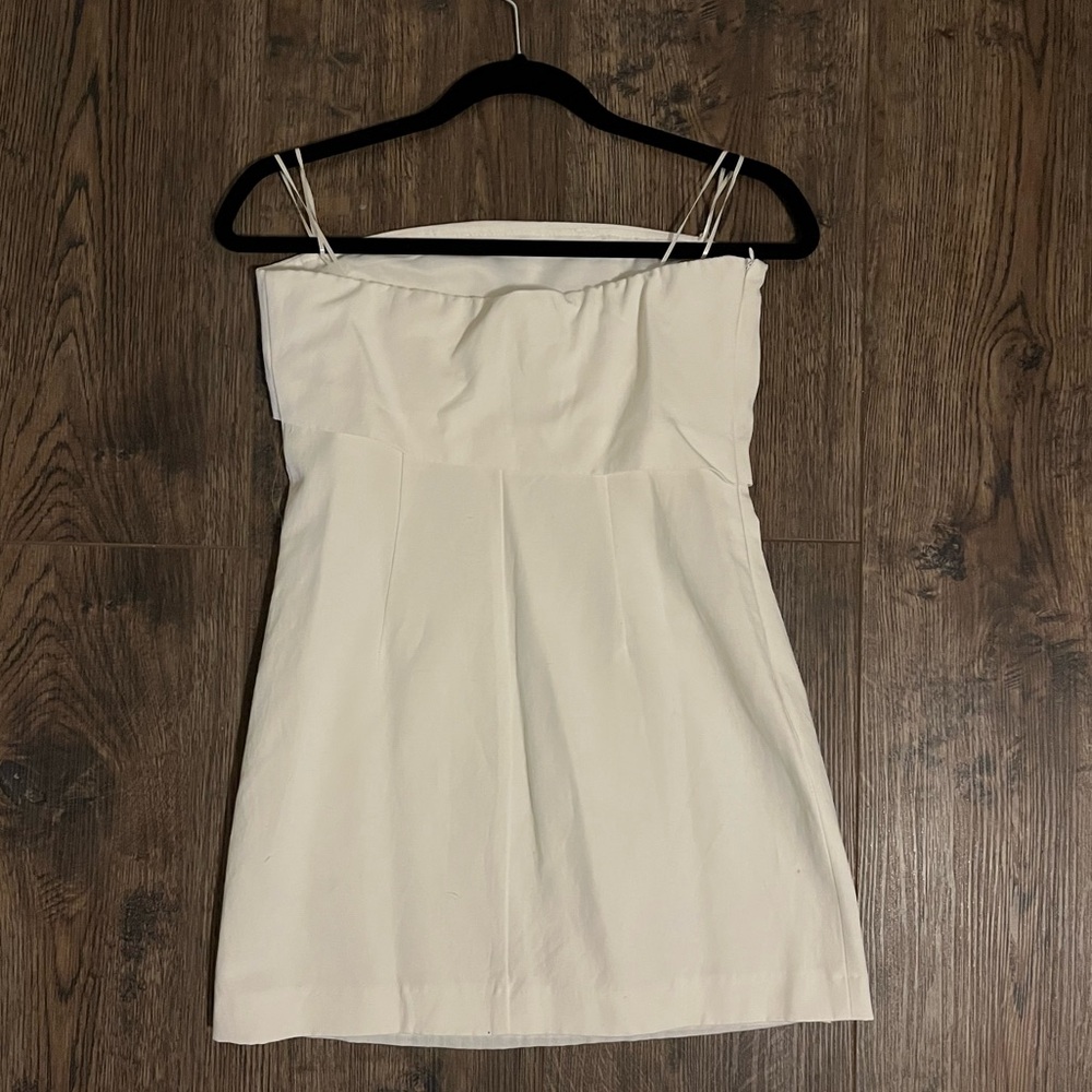 Zara white linen mini dress - Picture 2 of 2